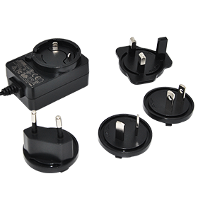 Interchangeable plug 18W AD-DC adapter